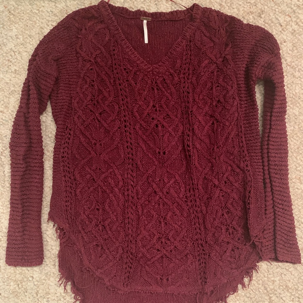 Red Free People sweater